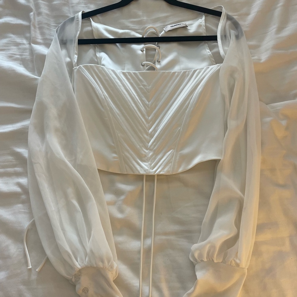 Silk blouse corset danielle guizio never worn